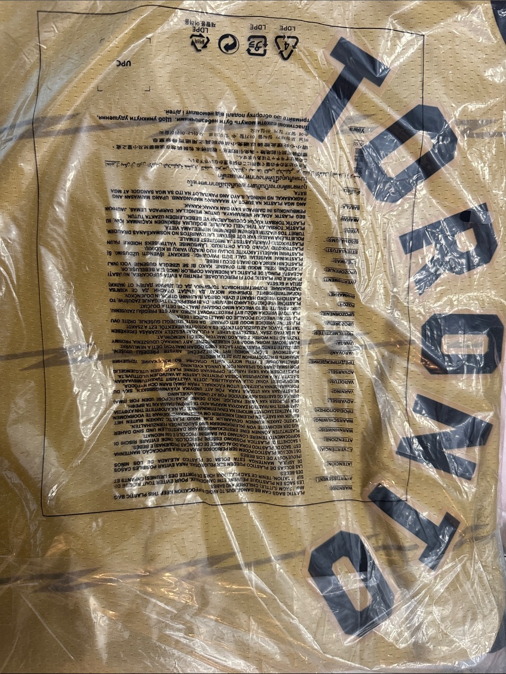 Nike Gold Toronto NBA Jersey with Black Print
